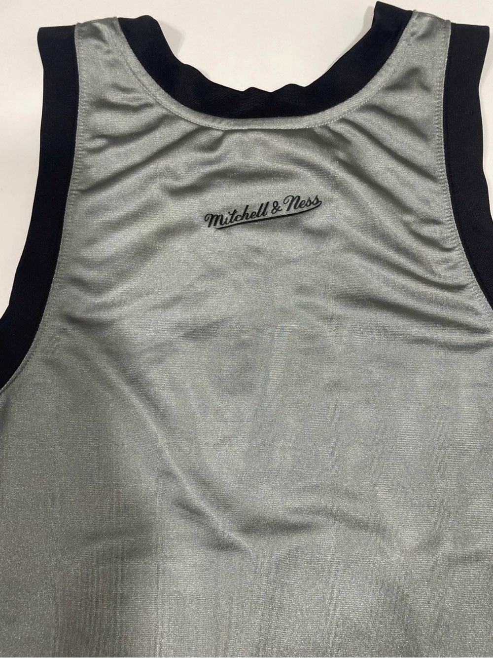 Spurs San Antonio Retro Stripe Basketball Jersey - Gray with Teal, Pink & Orange - Picture 5 of 5
